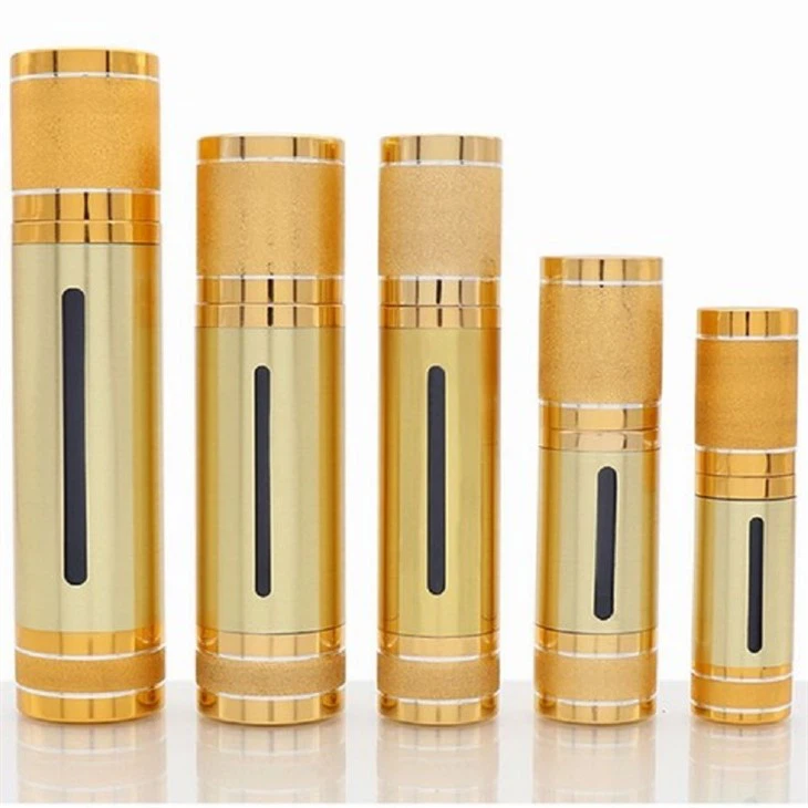 gold lotion pump bottle